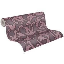 Profhome 954905-GU Papier peint aspect textile texturé mat 5,33 m2* Papier Peint Baroque