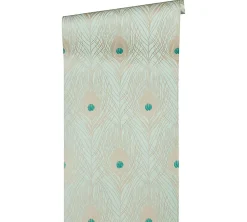 Profhome 369713-GU Papier peint nature légèrement texturé mat 5,33 m2* Papier Peint Art Déco