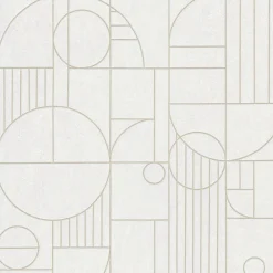 Profhome 386992-GU Papier peint à motifs graphiques légèrement texturé brillant 5,33 m2* Papier Peint Art Déco