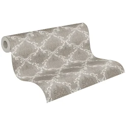 Profhome 956296-GU Papier peint aspect textile texturé mat 5,33 m2* Papier Peint Baroque