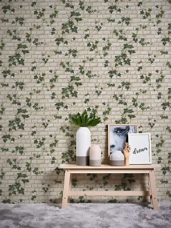 Profhome 980434-GU Papier peint nature légèrement texturé mat 5,33 m2* Papier Peint Imitant