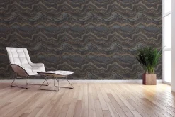 Sale Profhome 396594-GU Papier peint à motifs graphiques texturé et un effet métallique 5,33 m2