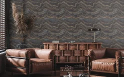 Sale Profhome 396594-GU Papier peint à motifs graphiques texturé et un effet métallique 5,33 m2