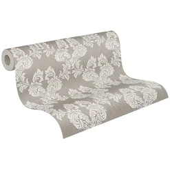 Profhome 956306-GU Papier peint aspect textile texturé mat 5,33 m2* Papier Peint Baroque