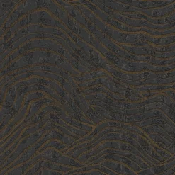 Clearance Profhome 395073-GU Papier peint à motifs graphiques texturé et des accents métalliques 5,33 m2