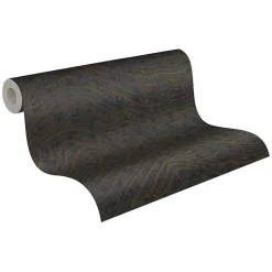 Clearance Profhome 395073-GU Papier peint à motifs graphiques texturé et des accents métalliques 5,33 m2