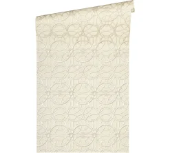 Profhome 370493-GU Papier peint baroque lisse subtilement chatoyant 7,035 m2* Papier Peint Baroque
