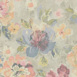 Sale Profhome 396072-GU Papier peint floral légèrement texturé mat 5,33 m2