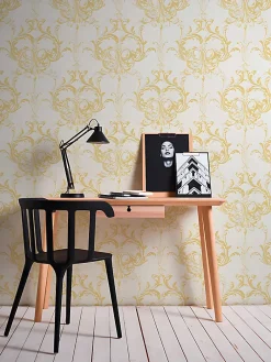 Profhome 961965-GU Papier peint baroque texturé mat 5,33 m2* Papier Peint Imitant