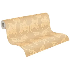 Profhome 956283-GU Papier peint aspect textile texturé mat 5,33 m2* Papier Peint Baroque