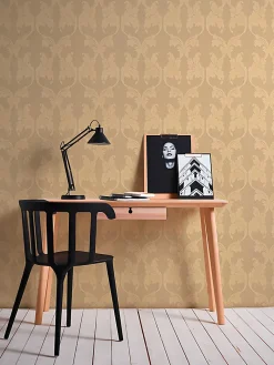 Profhome 956283-GU Papier peint aspect textile texturé mat 5,33 m2* Papier Peint Baroque