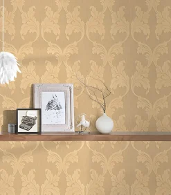 Profhome 956283-GU Papier peint aspect textile texturé mat 5,33 m2* Papier Peint Baroque