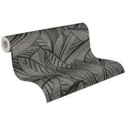 Clearance Profhome 399334-GU Papier peint à motifs graphiques légèrement texturé satiné 5,33 m2