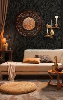 Clearance Profhome 399334-GU Papier peint à motifs graphiques légèrement texturé satiné 5,33 m2