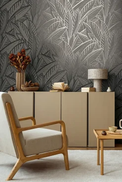 Clearance Profhome 399334-GU Papier peint à motifs graphiques légèrement texturé satiné 5,33 m2