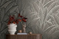 Clearance Profhome 399334-GU Papier peint à motifs graphiques légèrement texturé satiné 5,33 m2