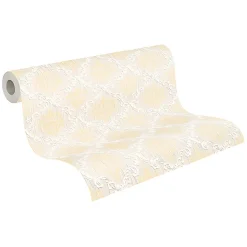 Profhome 956297-GU Papier peint aspect textile texturé mat 5,33 m2* Papier Peint Baroque