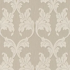Profhome 956281-GU Papier peint aspect textile texturé mat 5,33 m2* Papier Peint Baroque