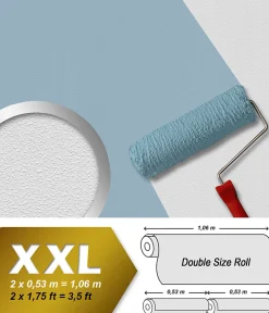 Best Profhome 575210-GU Papier peint aspect crépi légèrement texturé mat 26,5 m2