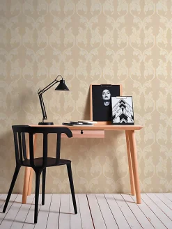 Profhome 956282-GU Papier peint aspect textile texturé mat 5,33 m2* Papier Peint Baroque