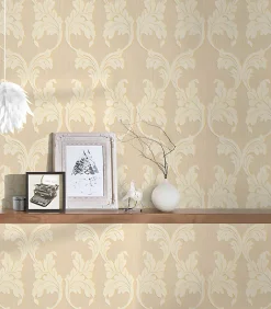 Profhome 956282-GU Papier peint aspect textile texturé mat 5,33 m2* Papier Peint Baroque