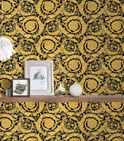 Profhome 935834-GU Papier peint de luxe exclusif texturé subtilement chatoyant 7,035 m2* Papier Peint Baroque