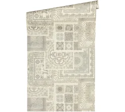 Profhome 370485-GU Papier peint baroque légèrement texturé subtilement chatoyant 7,035 m2* Papier Peint Baroque