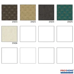 Profhome 374273-GU Papier peint de luxe exclusif légèrement texturé subtilement chatoyant 5,33 m2* Papier Peint Art Déco|Papier Peint Pour Salon