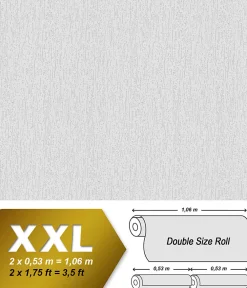 Profhome 658319-GU Papier peint aspect crépi légèrement texturé mat 26,5 m2