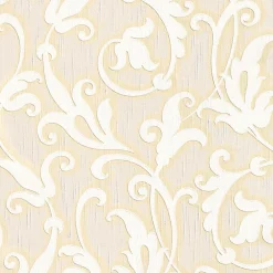 Profhome 954907-GU Papier peint aspect textile texturé mat 5,33 m2* Papier Peint Baroque