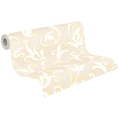 Profhome 954907-GU Papier peint aspect textile texturé mat 5,33 m2* Papier Peint Baroque
