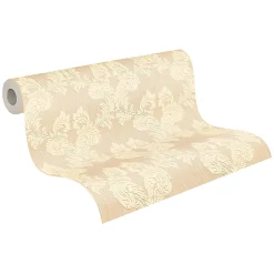 Profhome 956302-GU Papier peint aspect textile texturé mat 5,33 m2* Papier Peint Baroque