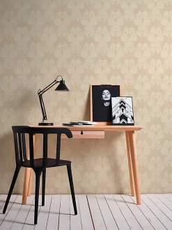 Profhome 956302-GU Papier peint aspect textile texturé mat 5,33 m2* Papier Peint Baroque