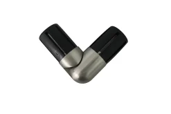 Clearance GoodHome Raccord coudé pour barre à rideau Athens ⌀28 mm gris