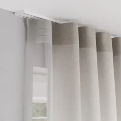 Discount GoodHome Rail à rideau double Thira blanc L.250cm