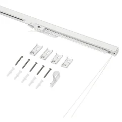 GoodHome Rail à rideau extensible Millet blanc L.120/210cm* Rail À Rideaux
