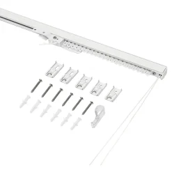 GoodHome Rail à rideau extensible Millet blanc L.120/210cm* Rail À Rideaux