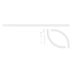 Discount GoodHome Rail à rideau simple Thira blanc L.200cm