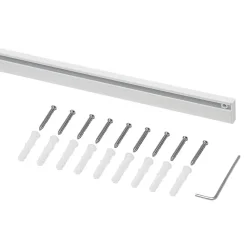 GoodHome Rail à rideau simple Thira blanc L.250cm* Rail À Rideaux