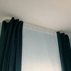 Clearance Monmobilierdesign Rail De Plafond Tringle En Pvc Pour Rideaux à Crochets Blanc Monorail Droit 120 Cm