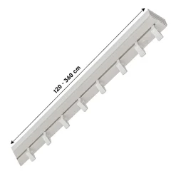 Clearance Monmobilierdesign Rail De Plafond Tringle En Pvc Pour Rideaux à Crochets Blanc Monorail Droit 120 Cm