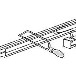 Outlet Madeco Rail pour store californien blanc ouverture centrale L.200cm