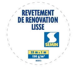 Clearance Semin Revêtement de Rénovation Lisse à Peindre - Rouleau de 25 x 1 m