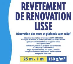 Clearance Semin Revêtement de Rénovation Lisse à Peindre - Rouleau de 25 x 1 m