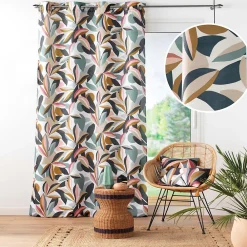 Sale Douceur D'Intérieur Rideau à Œillets 140 x 260 cm Polyester Imprimé Lavinia