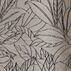Discount Dylrev Rideau à œillets tissé jacquard feuilles noires L.240 x l.140cm