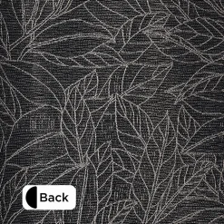 Discount Dylrev Rideau à œillets tissé jacquard feuilles noires L.240 x l.140cm