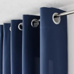 Decostars Rideau à œillets 140x240 Zoé bleu marine* Voilage