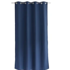 Decostars Rideau à œillets 140x240 Zoé bleu marine* Voilage