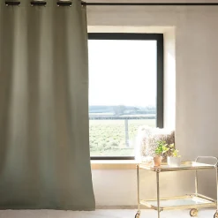 Best Home Maison Rideau 100% occultant thermique phonique chiné (240x260 cm - Kaki)